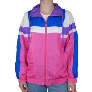 Vintage 80s Lavon Colorblock Windbreaker Jacket
